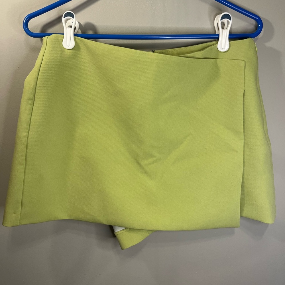 Zara Chartreuse Skirt